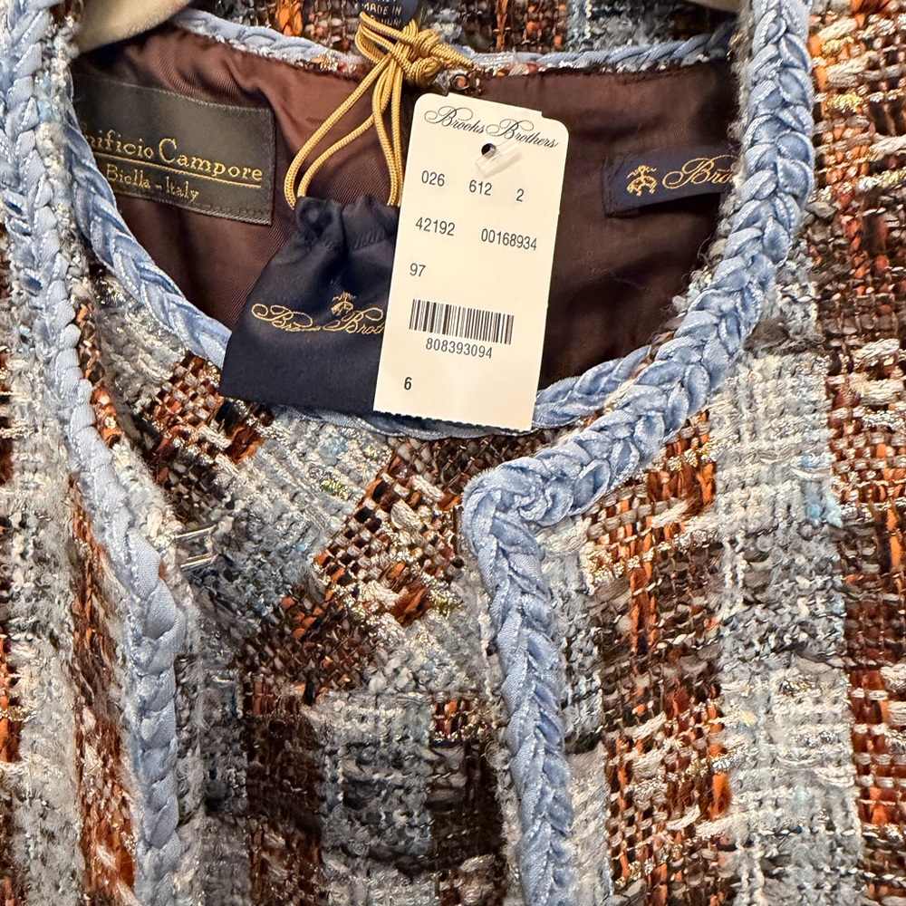 Brooks Brothers Italian Bouclé Tweed Jacket & Dress Set – NWT – Size 6 - Picture 4 of 4